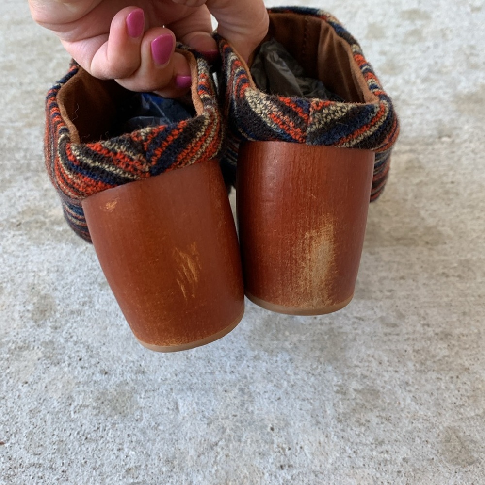 Jeffrey Campbell Yucca Striped Multi Colored Heeled Mules - Picture 8 of 16